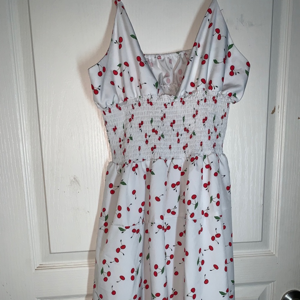 Cherry Front Tie dress